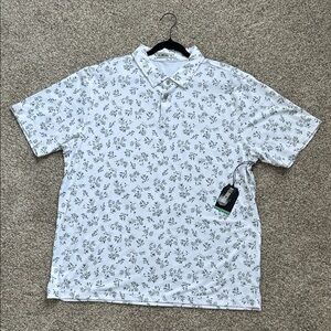 Linksoul Moisture Wicking Floral Men’s Golf Polo, XL